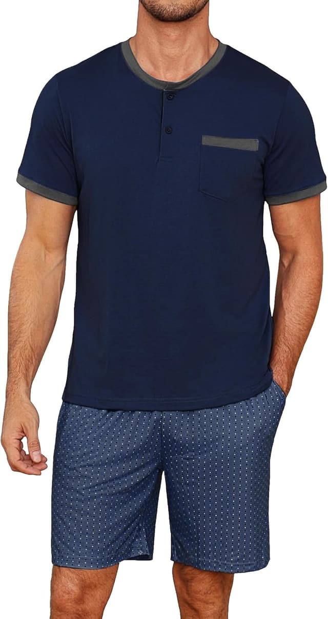 Thumbnail 4 de Jahetuul Pijama Hombre Verano Manga Corta