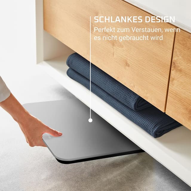 Detalle de Rowenta Premiss 2.0 Personenwaage BS1801V0 – ablesbares LCD, 30 x 30 cm, bis 160 kg