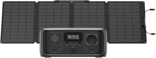 Detalle de EcoFlow RIVER 3✨ Estación de Energía Portátil con Panel Solar 110W