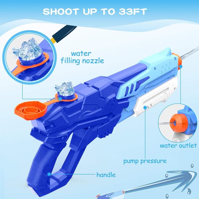 Detalle de Kiztoys Wasserpistolen 10 m Reichweite