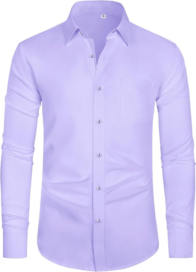 Detalle de J.VER Herren Hemd Langarm – Tencel/Elastan Stretch Regular Fit, knitterarm und bügelleicht