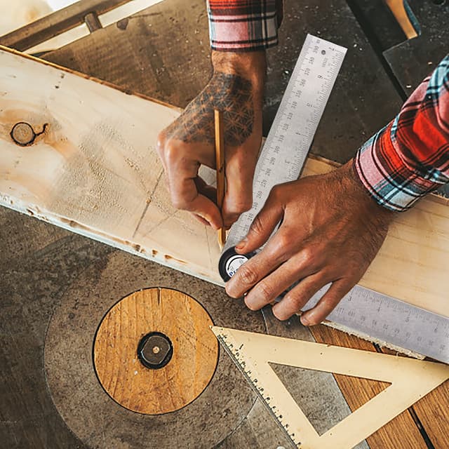 Detalle de Règle d’angle numérique Preciva Rapporteur (400 mm) : écran LCD, maintien et mesure 0–999,9°