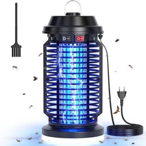 Detalle de YISSVIC Lámpara antimosquitos eléctrica 4200V + 15W UV 365 nm IPX4 (interior y exterior)