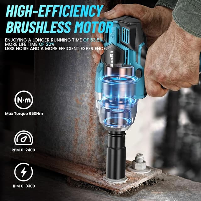 Thumbnail 4 de Seesii WH700 1/2" Impact Wrench — 479 Ft-lbs