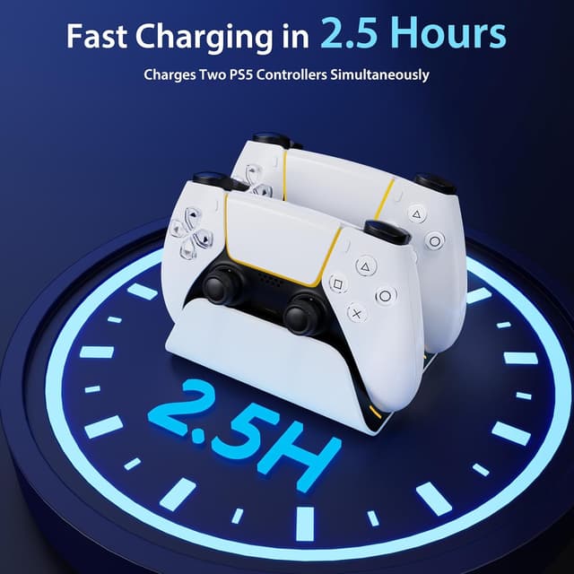 Detalle de PS5 Dual Controller Charger Dock 2.5 hours