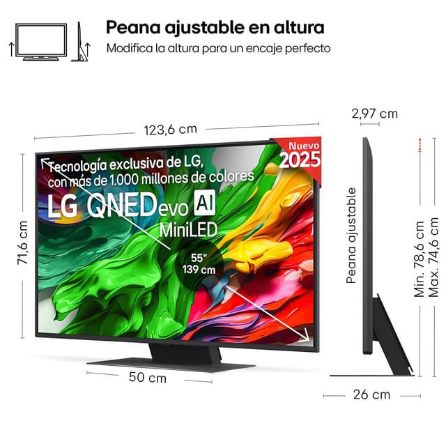 Thumbnail 1 de LG 55QNED86A6A TV QNED evo MiniLED 139 cm 4K 📺