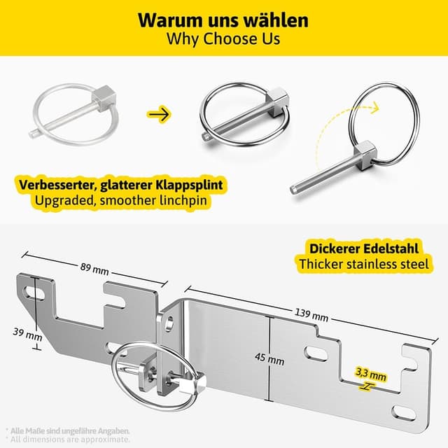 Detalle 2 de Siegvoll Hecktürverriegelung für Fiat Ducato, Jumper & Boxer X250/X290 (ab 2006, H1/H2 Dach) – ohne Bohren