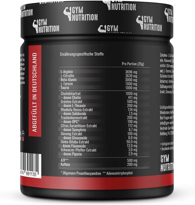 Thumbnail 2 de FATALITY Pre Workout Booster 450 g Cola Kirsch