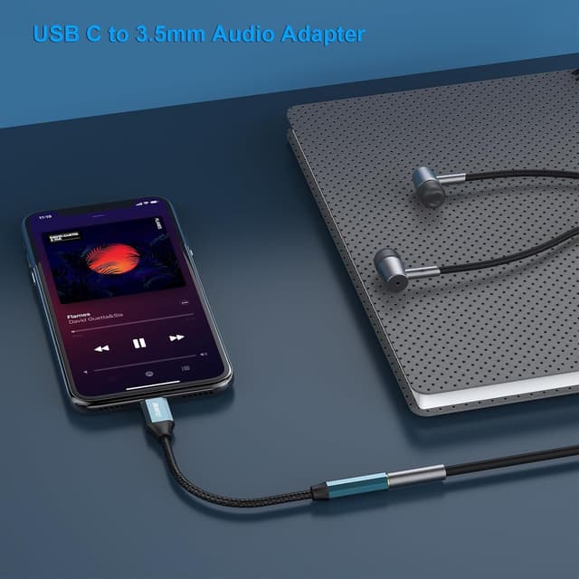 Detalle 2 de BENFEI Adaptador USB-C a Audio Jack DAC