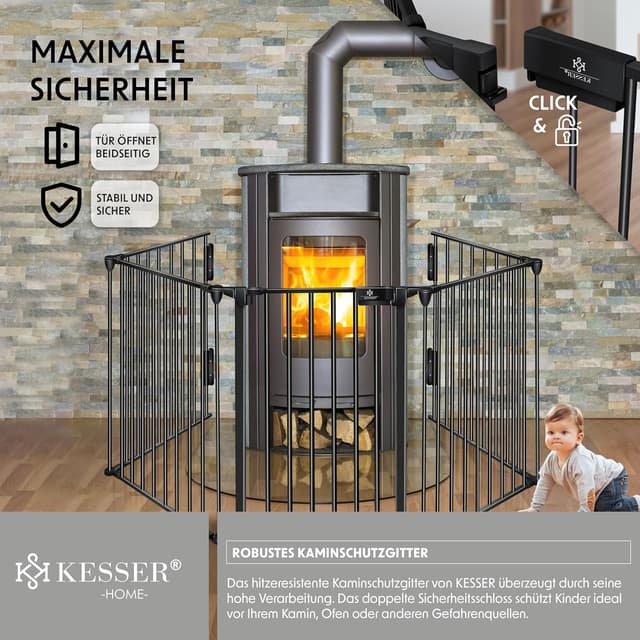 Thumbnail 6 de KESSER Kaminschutzgitter mit Tür 305 cm