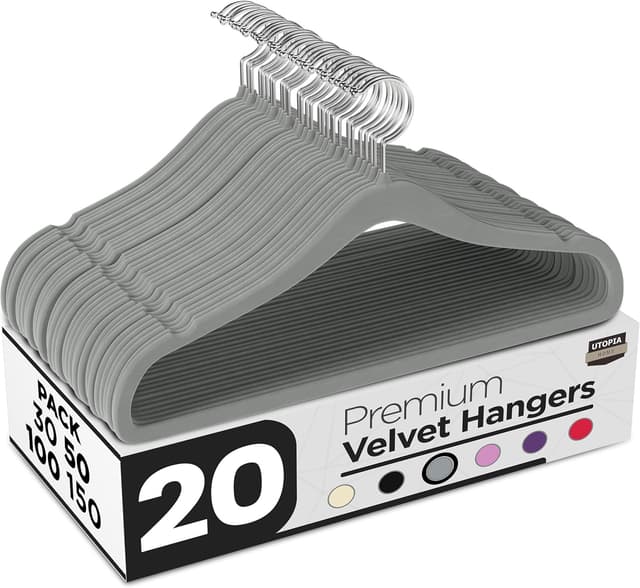Detalle de Utopia Home Perchas Terciopelo 20 unidades