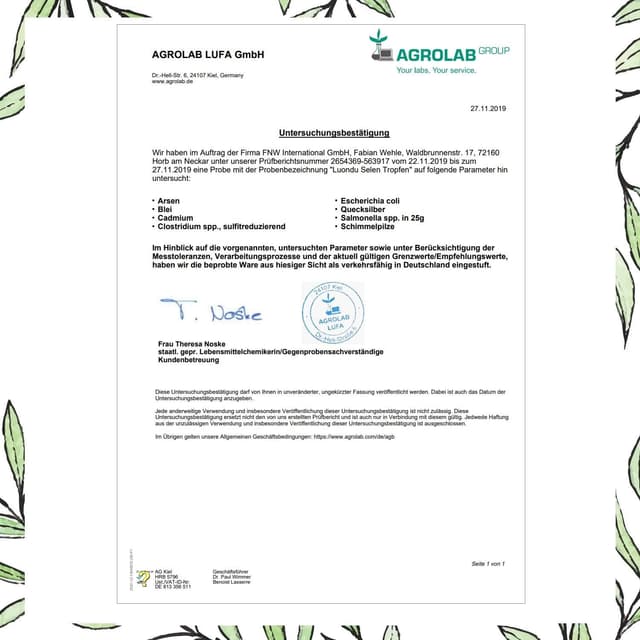 Detalle de Selen Tropfen 200 µg von Luondu