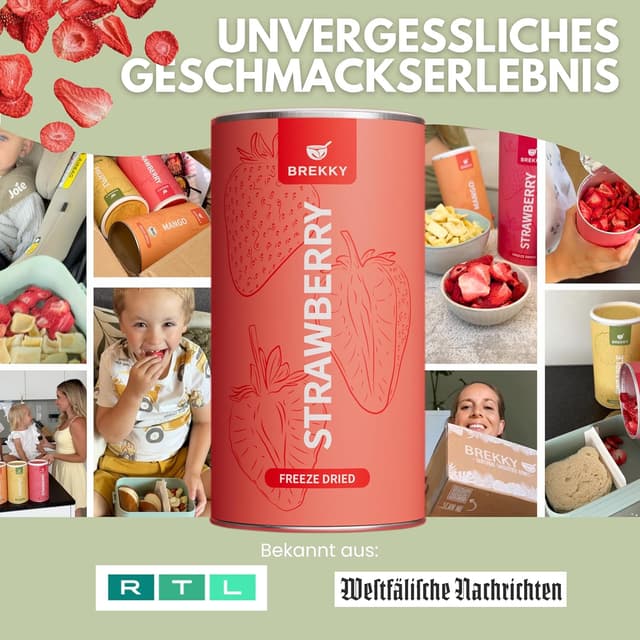 Thumbnail 3 de BREKKY Gefriergetrocknete Erdbeeren 100 g