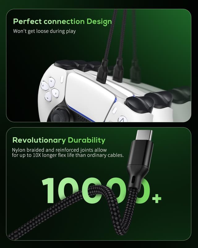 Thumbnail 5 de MENEEA USB-C Charging Cable 10ft for PS5 PS5 Pro Xbox Switch