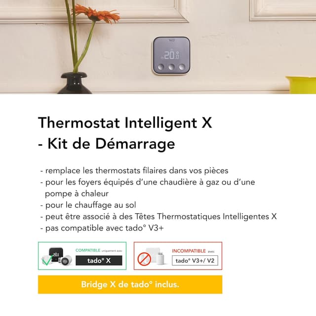 Thumbnail 2 de tado° Smart Thermostat X kit de démarrage pour chauffage connecté 🌡