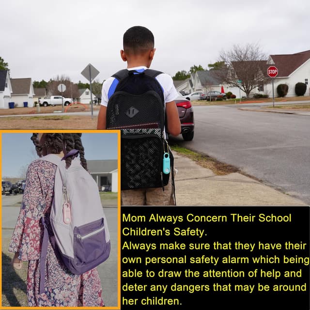 Thumbnail 6 de Mosaic Alarm 135dB Rechargeable Personal Safety Alarm with Torchlight (Keychain SOS Siren) – Black