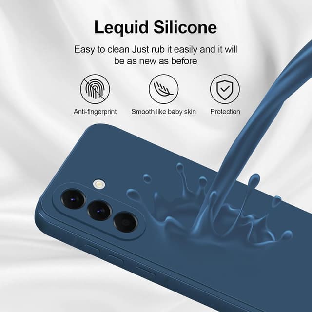 Detalle 2 de GiiYoon Liquid-Silicone Hülle für Samsung Galaxy A56 – Rundumschutz mit weichem Mikrofaserfutter in Blau