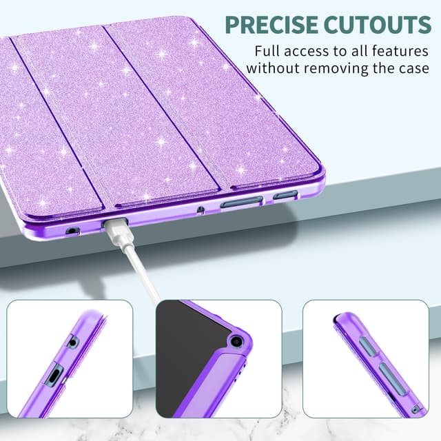 Thumbnail 4 de Mansiruyi 10.1in Tablet Case Glitter Purple