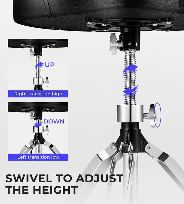 Thumbnail 4 de vangoa Saddle Shape Drum Stool 25.2 in