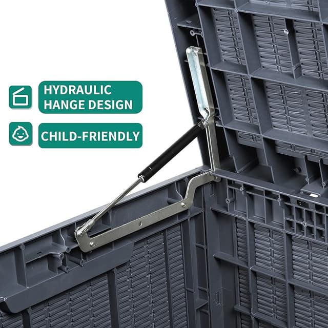 Detalle 1 de YITAHOME 380L Arcón de almacenaje exterior para jardín