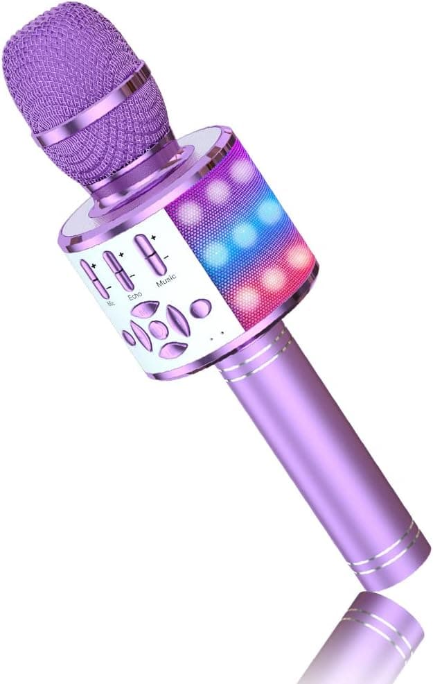 Detalle de BONAOK Karaoke Kinder Mikrofon 4‑in‑1 🎤