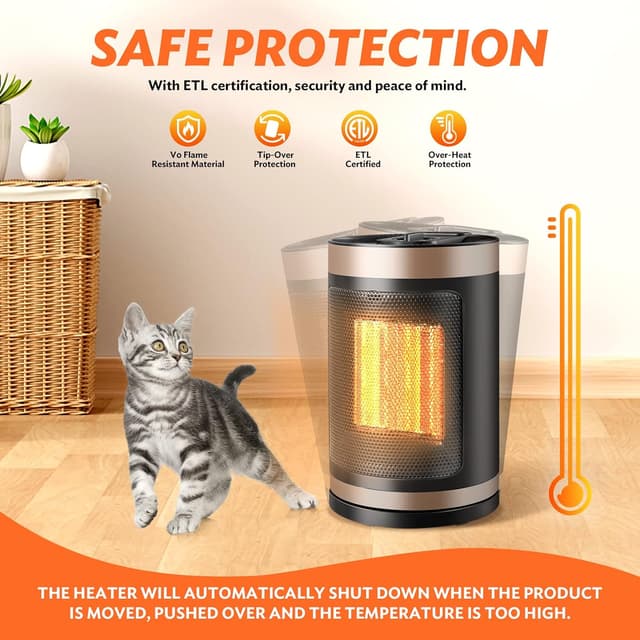 Thumbnail 1 de Space Heater 1500W Ceramic portable heater