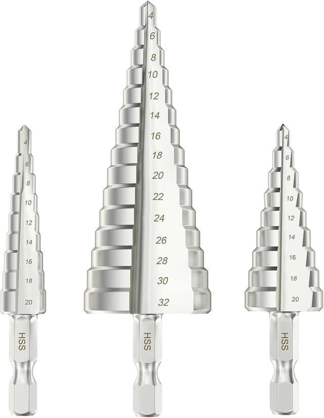 Thumbnail 1 de flintronic Punte coniche e fresa conica a gradini HSS Titanium (misure 4-12/4-20/4-32)