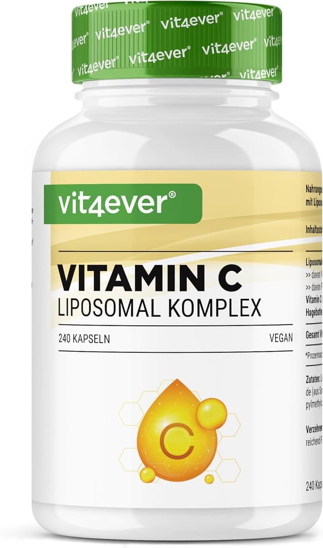 Detalle de Vit4ever Liposomales Vitamin C – 240 vegane Kapseln (1000 mg/Tag) für eine hochdosierte Zufuhr