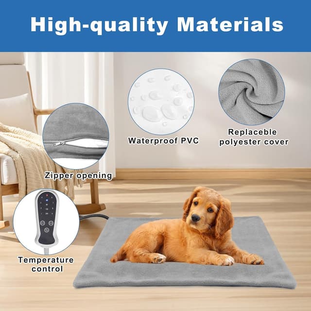 Detalle 2 de RC SLL Heated Pet Bed Pad 71 x 46 cm – waterproof heated mat with smart thermostat