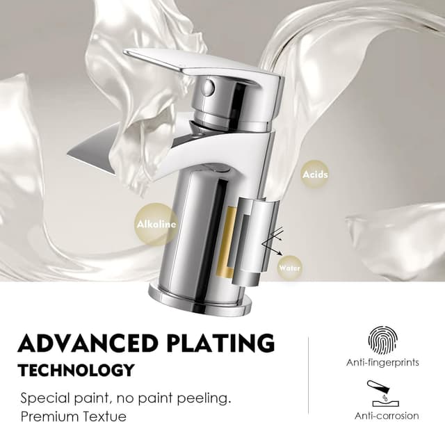 Detalle 1 de Hapilife Basin Mixer Tap 1/2″ Mono Chrome 🚰