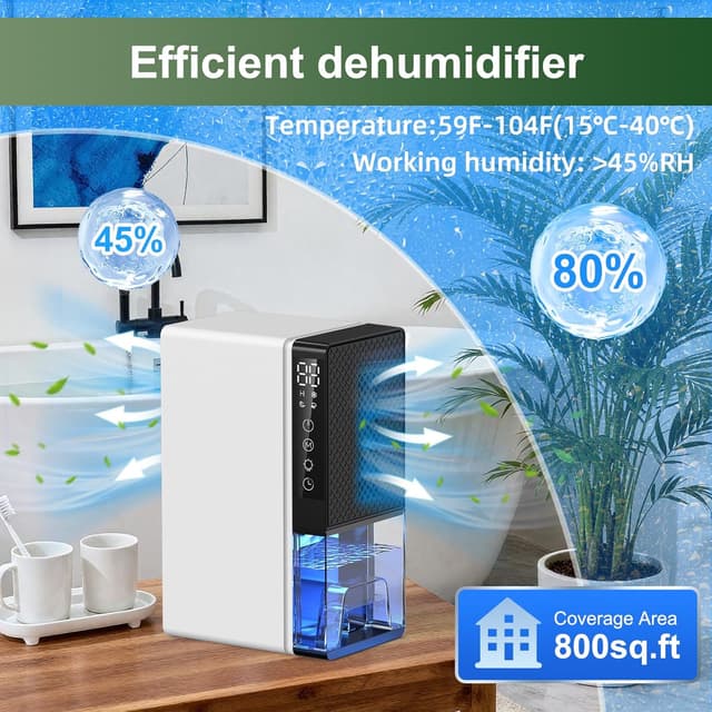 Thumbnail 2 de Deshumidificador 2.8L portátil silencioso