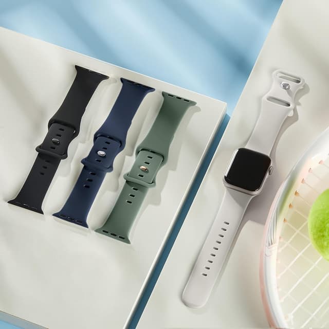 Detalle 2 de Adepoy Apple Watch silicone strap 4 pack