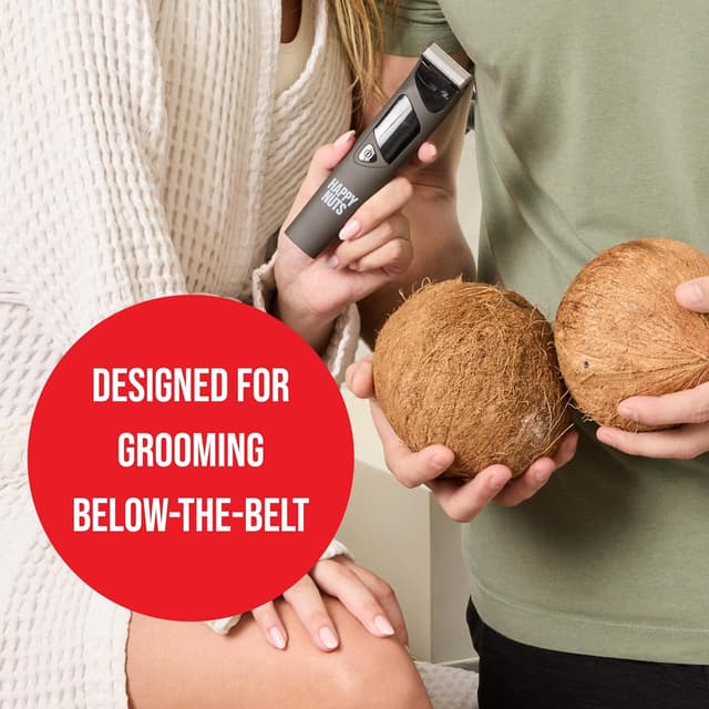 Detalle 2 de HAPPY NUTS The Ballber Pro Electric Groin & Body Hair Trimmer Kit (Waterproof) with Wireless Charging Base