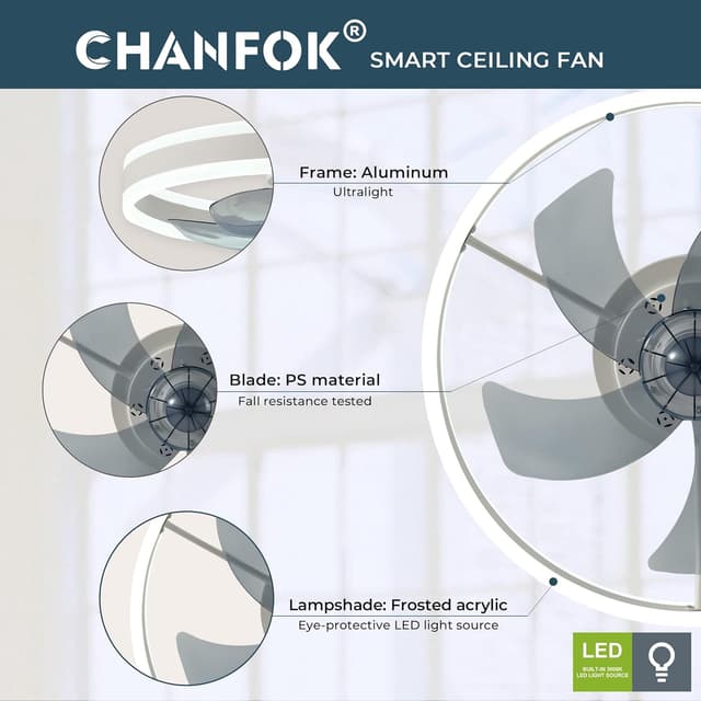 Thumbnail 6 de Smart ceiling fan 20 inch with Alexa
