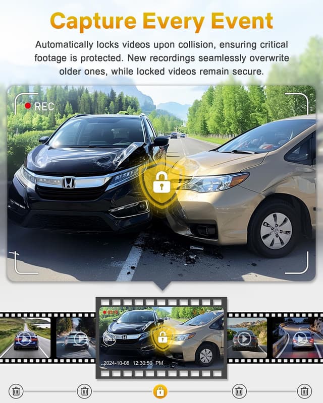 Thumbnail 6 de GKU 4K Dash Cam 2160P with 170° lens