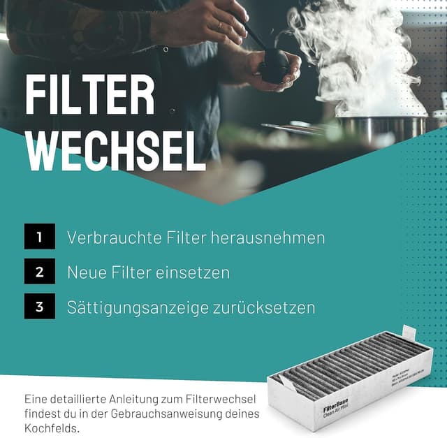 Thumbnail 5 de FilterBase Aktivkohlefilter 4er Set 195x75x35 mm