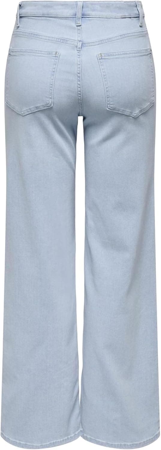 Detalle de ONLY Damen Jeans mit weitem Bein ONLMADISON – hohe Taille, weitem Beinschnitt