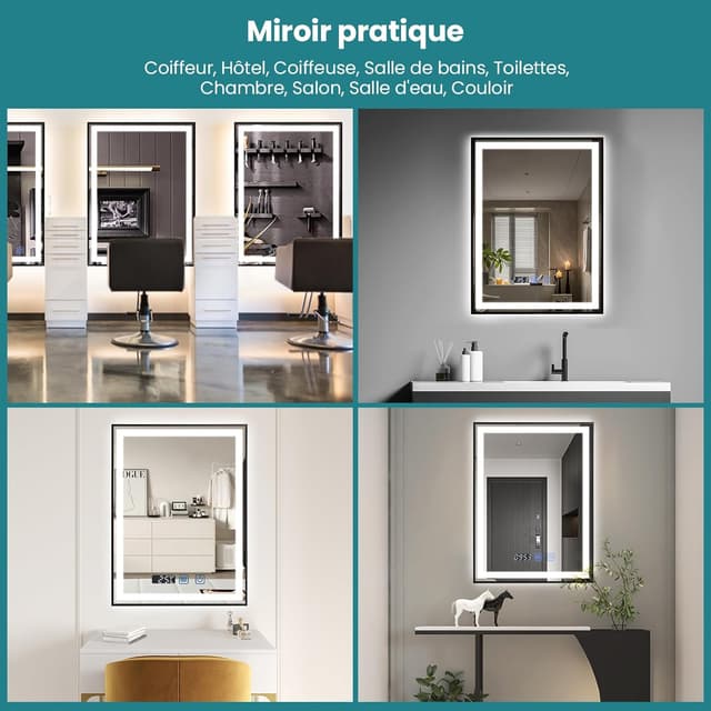 Detalle 2 de YU YUSING miroir LED 60x80 cm anti buée