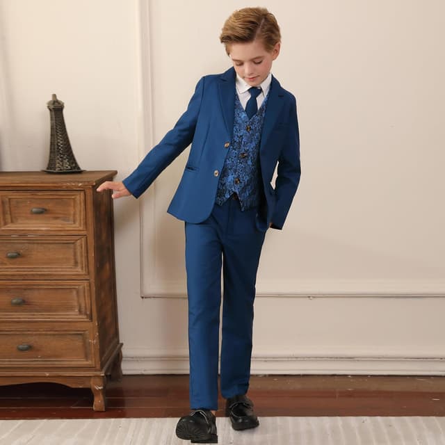 Thumbnail 3 de SANMIO Boys Suit 4 Piece Slim Fit 5-12