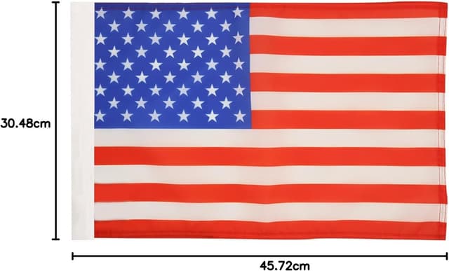 Detalle 2 de Bandiera Stati Uniti USA 45x30 cm con foro in tessuto di poliestere 100D