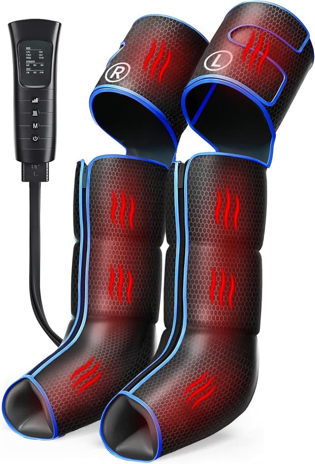 Detalle de COMFIER Appareil de massage jambes, 6 modes, chaleur, ⚙