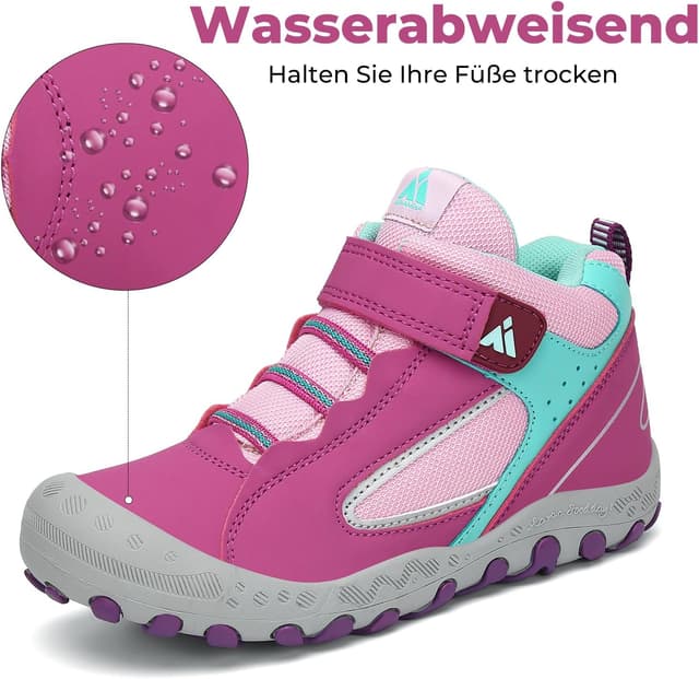Detalle de Mishansha Kinder Wanderschuhe – leichte Trekking-Wanderstiefel für Outdoor & Alltag