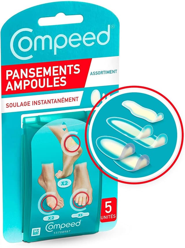 Thumbnail 6 de Compeed set de 6 pansements hydrocolloïdes pour ampoules (3 formats)
