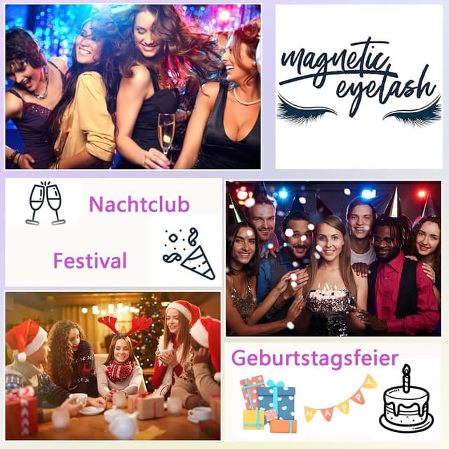 Thumbnail 6 de Chlffua Magnetische Wimpern Set für natürliches Styling mit Applikator – wiederverwendbare Magnetwimpern ohne Kleber & Eyeliner