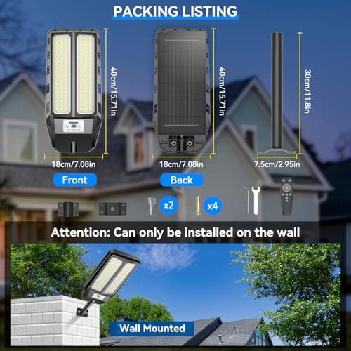 Thumbnail 6 de Adewalk 3000W Farola Solar LED Exterior 🌞 con Mando a Distancia