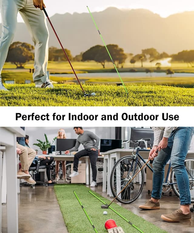 Detalle de Rhino Valley Golf Alignment Sticks (Collapsible) – alignment and posture trainer with clear tube case