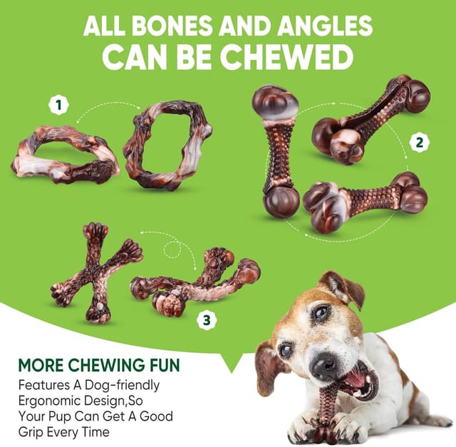 Thumbnail 6 de Durable nylon dog chew toys for aggressive chewers – 4 pack