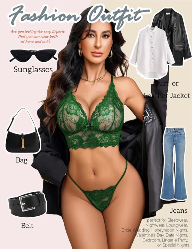 Detalle 1 de Ensemble lingerie dentelle Avidlove 2 pièces