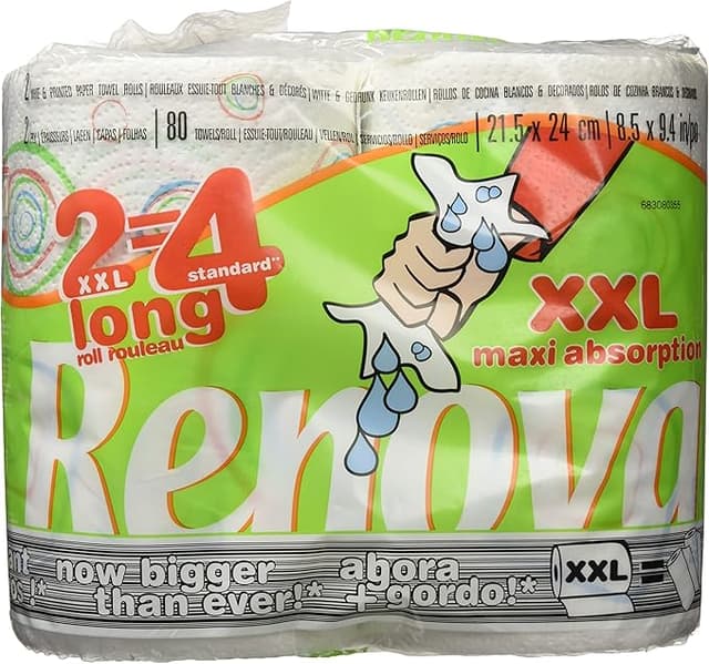 Imagen de Renova Papel de Cocina Dobles Decorados, 2 Rollos 🧻 en OfertitasTOP