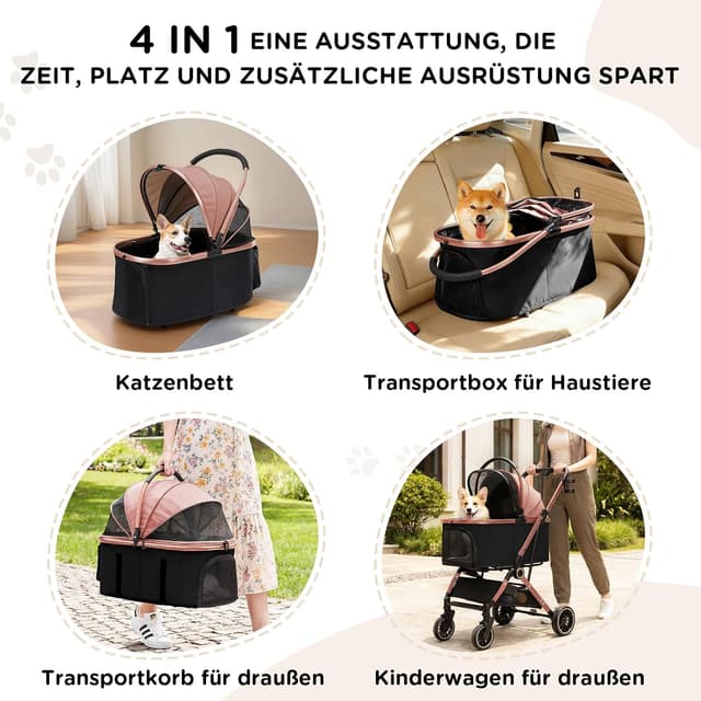 Detalle 2 de GTPLAYER Hundebuggy 4-in-1 bis 25 kg
